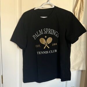 Black Palm Springs Tennis Club T-Shirt